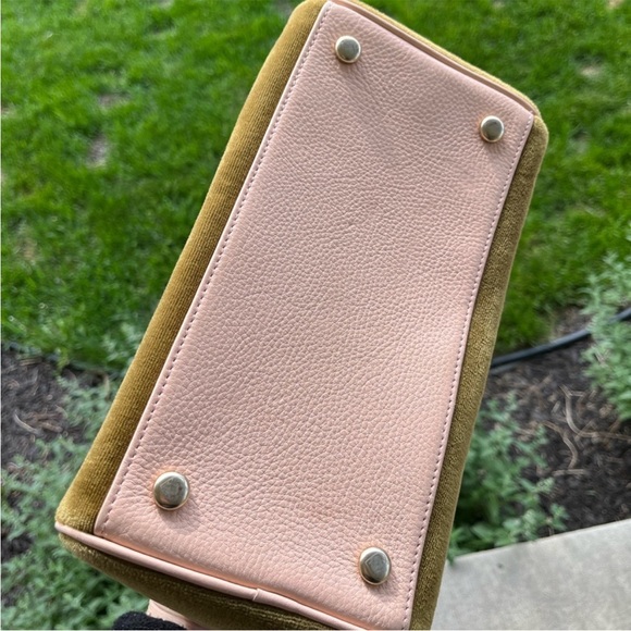 Juicy Pink & Green Velour Bowler Bag - Picture 4 of 10